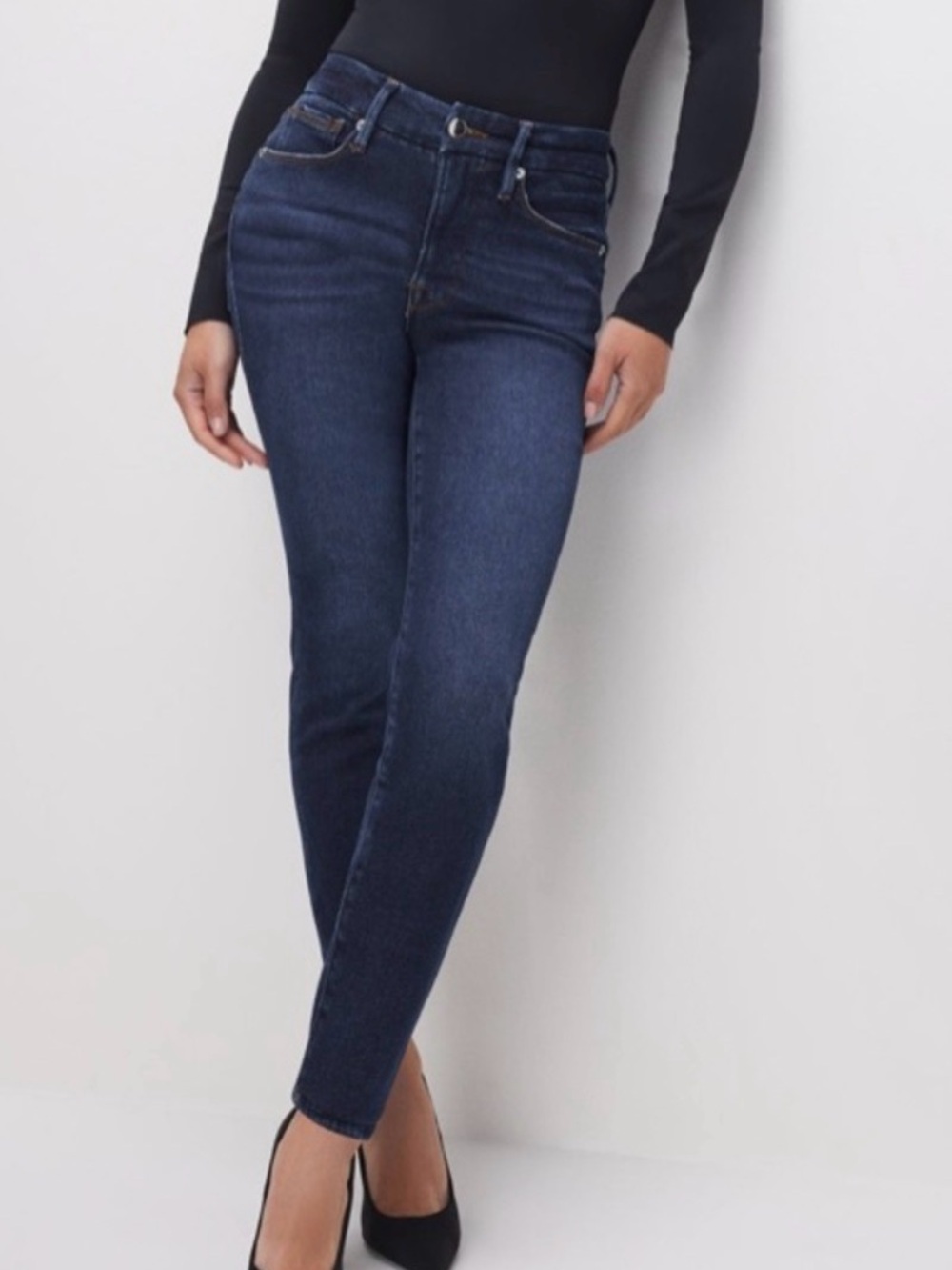 Good American Petite Good Legs Skinny Jeans 25.5” inseam